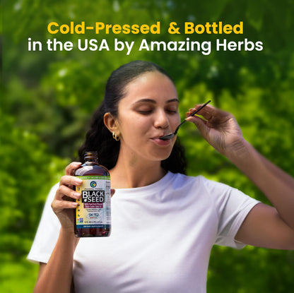 Amazing Herbs Premium Black Seed Oil – 16 fl oz (Pack of 2) | Nigella Sativa, Digestive & Immune Support