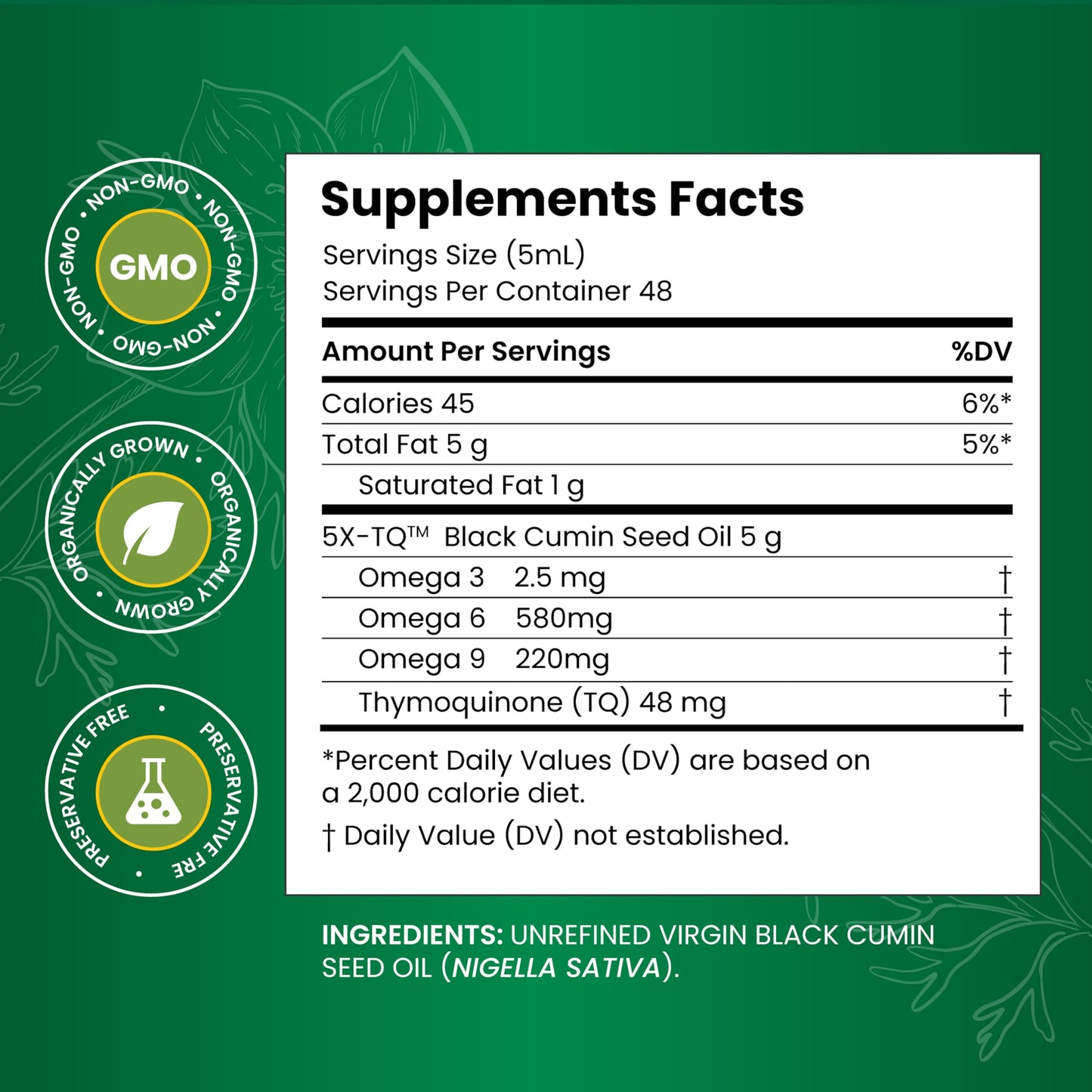 Amazing Herbs Premium Black Seed Oil - Cold Pressed Nigella Sativa, Gluten Free & Non-GMO - 32 fl oz (2 x 16 fl oz)