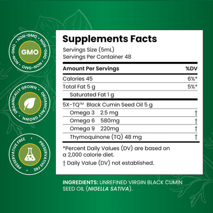 Amazing Herbs Premium Black Seed Oil - Cold Pressed Nigella Sativa, Gluten Free & Non-GMO - 32 fl oz (2 x 16 fl oz)