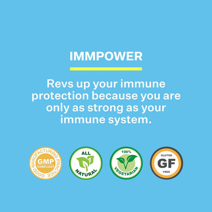 American BioSciences ImmPower | Enhanced Immune Support with AHCC | 2-Pack, 30 Vegetarian Capsules