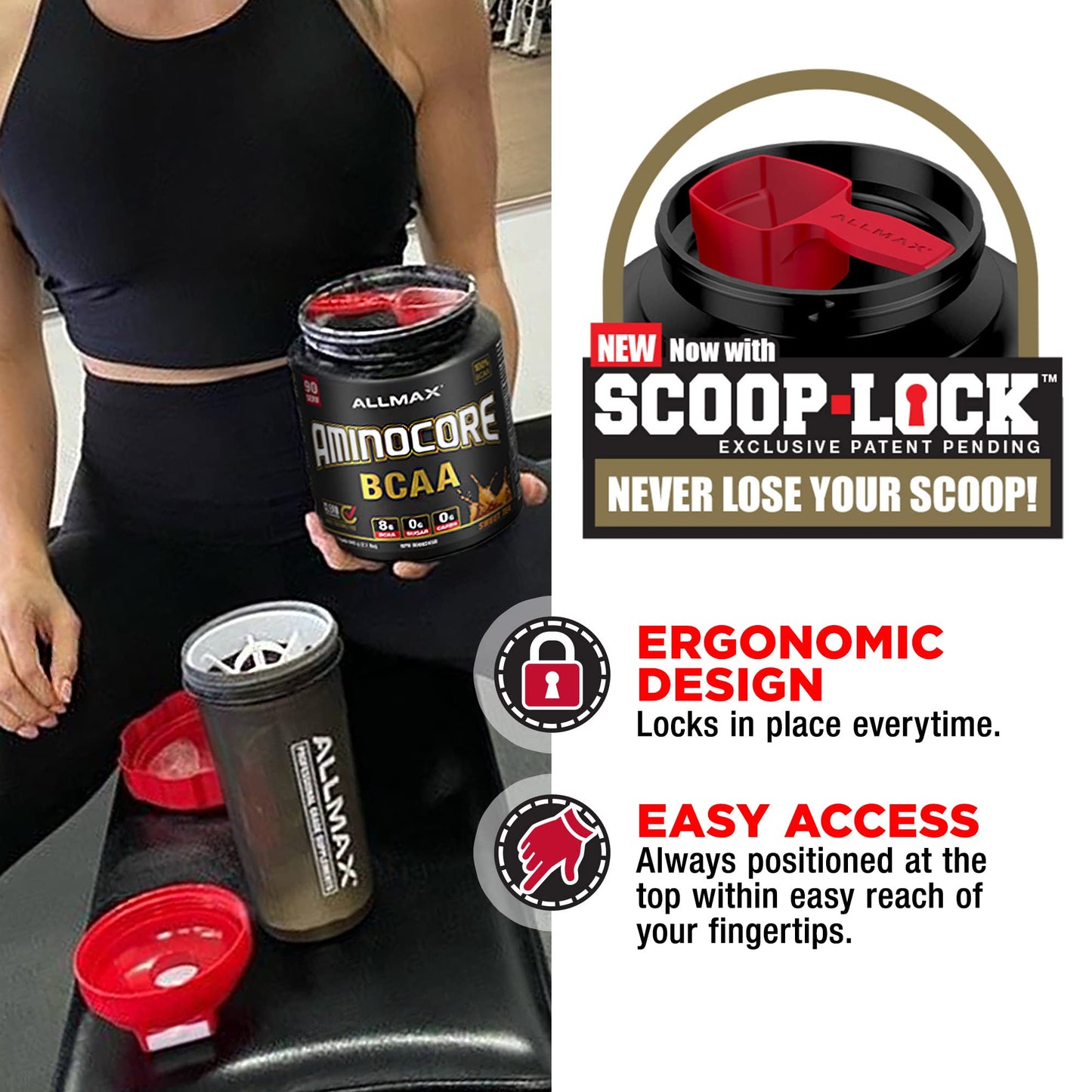 ALLMAX Nutrition AMINOCORE BCAA Powder – 8.18 g Amino Acids, Intra & Post-Workout Recovery, Gluten Free, White Grape, 315 g