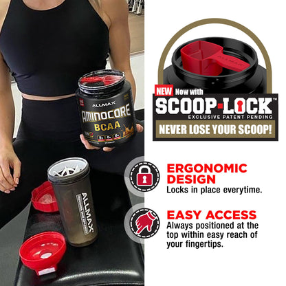 ALLMAX Nutrition AMINOCORE BCAA Powder – 8.18 g Amino Acids, Intra & Post-Workout Recovery, Gluten Free, White Grape, 315 g