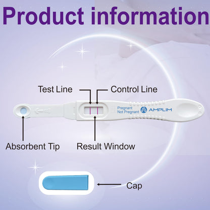 Amplim Early Detection Pregnancy Test, 15 Count – 99.99% Accurate, 10 mIU/mL HCG Strips