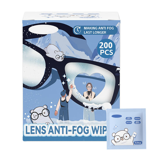200 PCS Anti-Fog Lens Wipes for Glasses – Scratchless, Safe Cleaning
