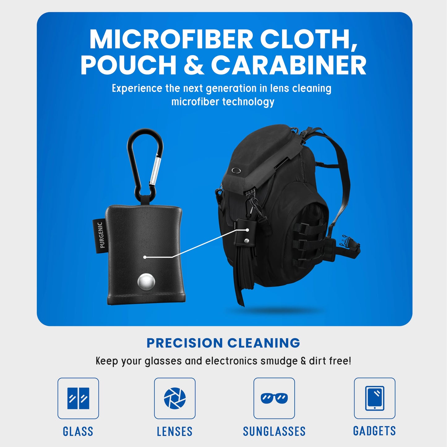 Microfiber Cloth & Glasses Wipes (3 Pack) – Lens & Screen Cleaner