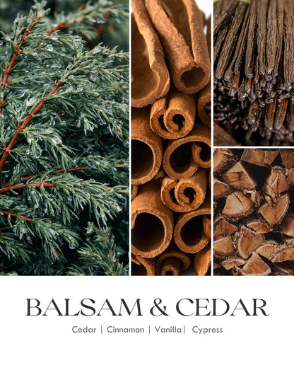 AOOVOO Balsam Cedar Candle - 9 oz Pine-Scented Soy Wax Aromatherapy