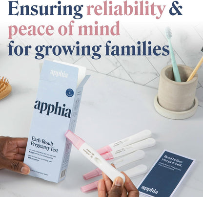 Apphia Early Detection Pregnancy Test - 6 Days Sooner | Midstream hCG Strips | Made in USA (Pack of 5)
