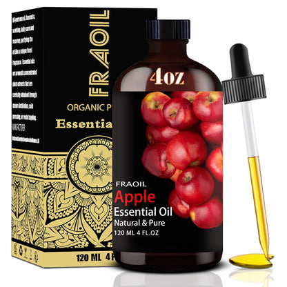 Apple Essential Oil 4 oz (120 ml) for Diffuser, Humidifier, DIY Candles & Soap – FRAOIL