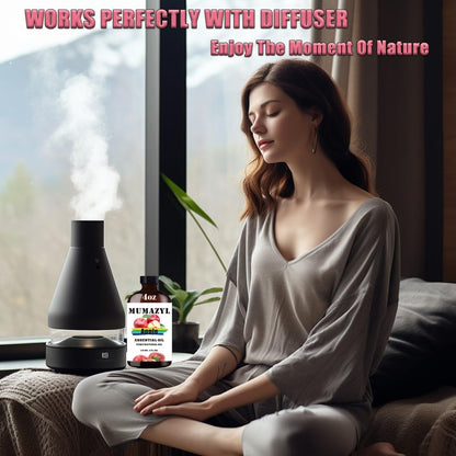 Apple Essential Oil - 4 Fl Oz (120 ml) Amber Glass Bottle for Diffuser & DIY