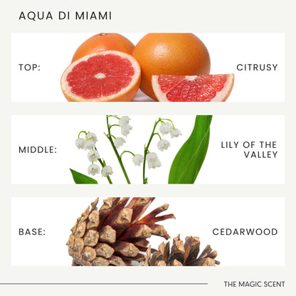 The Magic Scent Aqua di Miami Diffuser Oil – Hotel & Home Luxury Scents (8.5 fl oz / 250 mL)