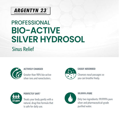 Argentyn 23 Sinus Support Nasal Spray - 23 ppm Colloidal Silver, 2 oz