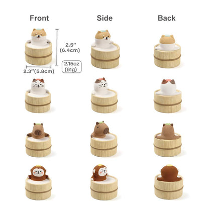 Aroma Ceramic Stone Diffuser [Japan Import] - Non-Electric Passive Aromatherapy Diffuser, Cute Animal Design (Bathing Dog)