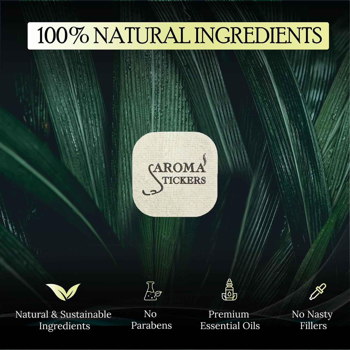 AROMA STICKERS Original Blend Edition – 60 Natural Diffuser Stickers (5 Blends, 12 Each)