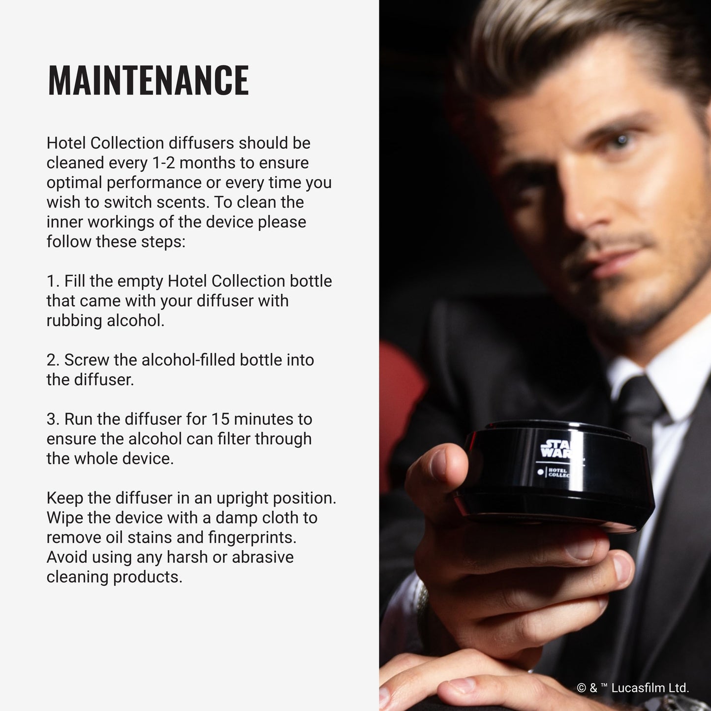 Aroma360 Hotel Collection Star Wars Empire Chauffeur Car Diffuser | Black Dark Side Edition