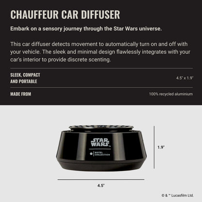 Aroma360 Hotel Collection Star Wars Empire Chauffeur Car Diffuser | Black Dark Side Edition