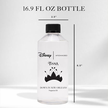 Aroma360 | Disney Down in New Orleans Fragrance Oil Blend | The Princess and The Frog | Princess Tiana | Aromatherapy Scent Diffuser Oil | Coconut Bergamot Valencia Orange 16.9 fl oz 500mL