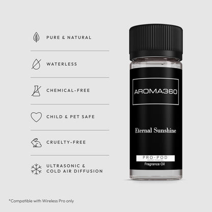 Aroma360 Eternal Sunshine Pro Pod Fragrance Oil Blend | Hotel-Inspired Luxury Diffuser Oil – Satsuma, Golden Bamboo & Cedar | 1.7 fl oz (50 mL)