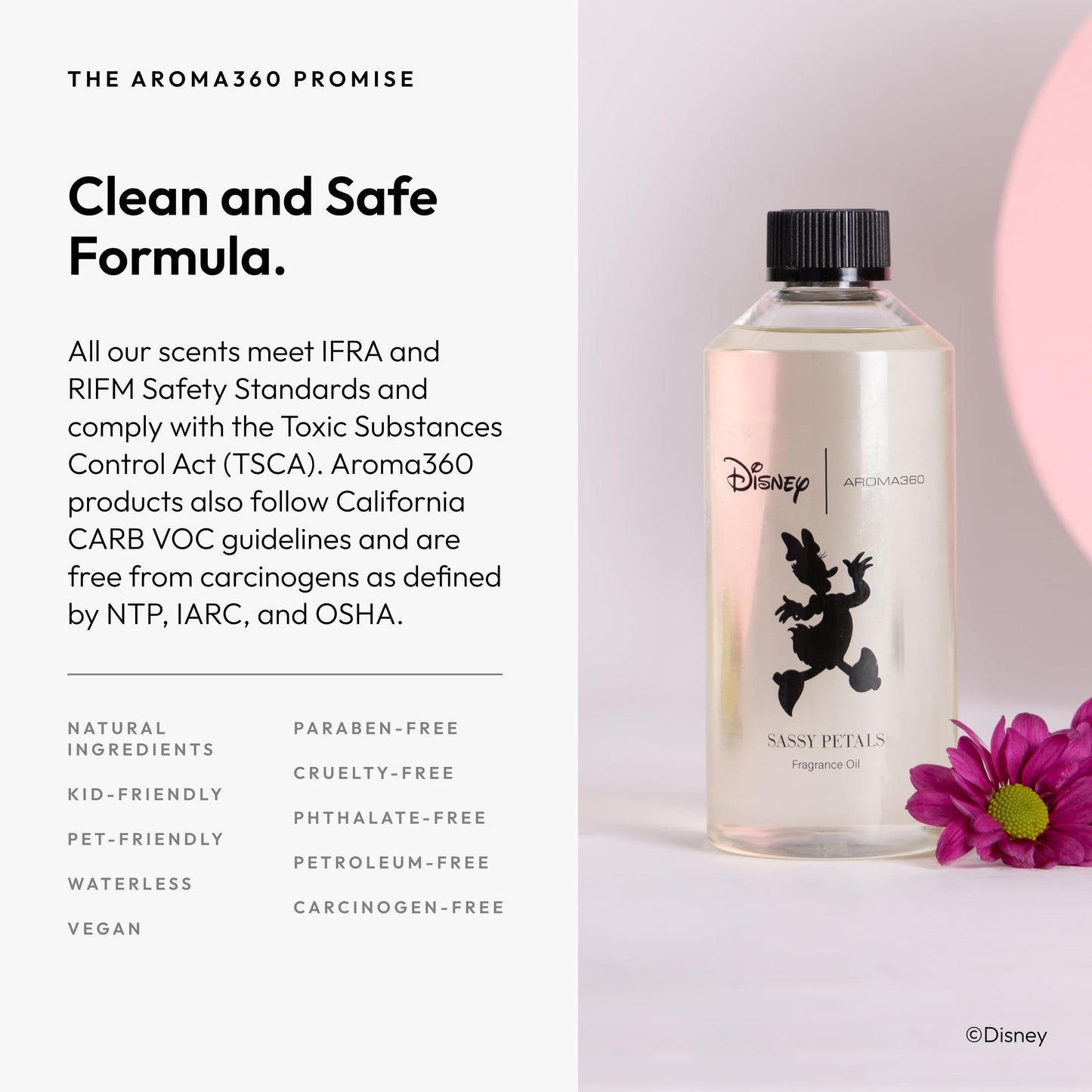 Aroma360 Disney Sassy Petals Fragrance Oil Blend – Daisy Duck | Luxury Diffuser Oil 16.9 fl oz (500 mL)