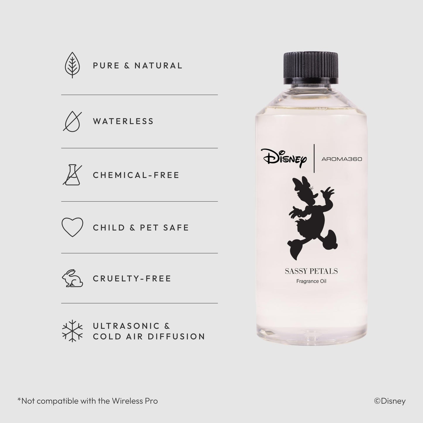 Aroma360 Disney Sassy Petals Fragrance Oil Blend – Daisy Duck | Luxury Diffuser Oil 16.9 fl oz (500 mL)