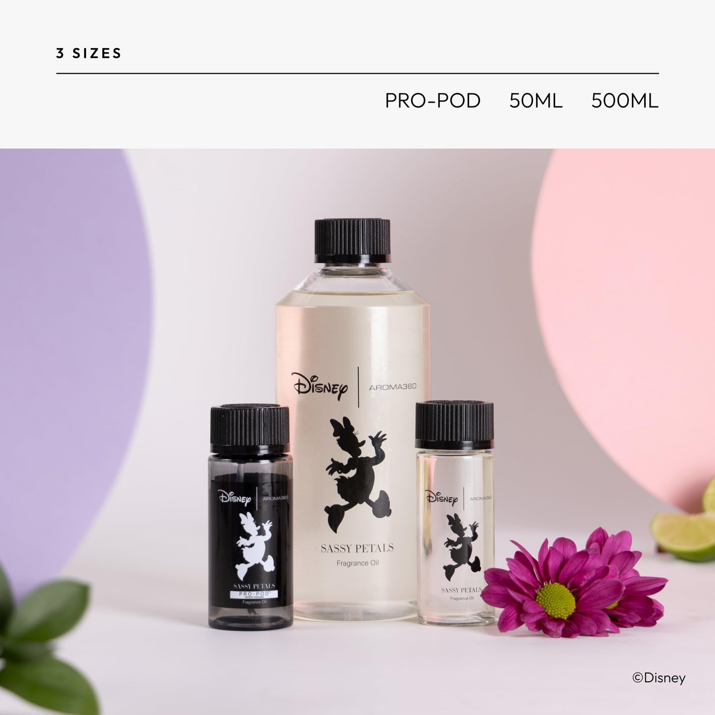 Aroma360 Disney Sassy Petals Fragrance Oil Blend – Daisy Duck | Luxury Diffuser Oil 16.9 fl oz (500 mL)