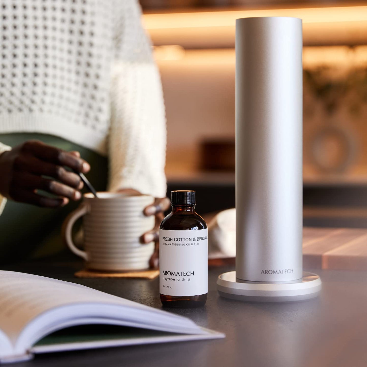 AromaTech Fresh Cotton & Bergamot Essential Oil Blend – Luxury Hotel Aromatherapy (0.3 oz / 10 mL)