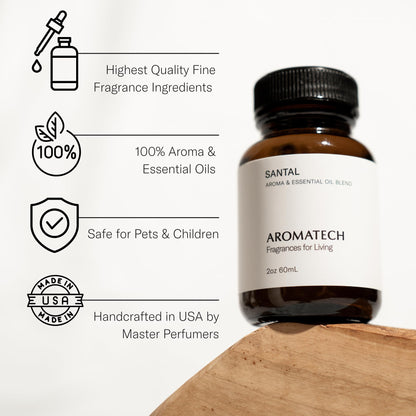 AromaTech Santal Essential Oil Blend – Luxury Hotel Scent, 16 oz