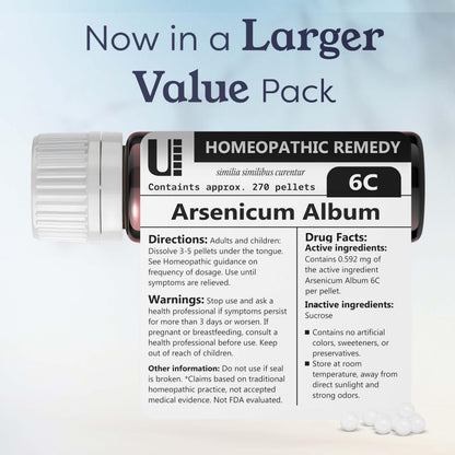 Arsenicum Album 6C Homeopathic Remedy, 270 Pellets