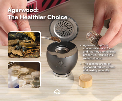 Artronic Orbby Aroma Diffuser – Waterless Cordless Mini Diffuser for Home, Office & Travel