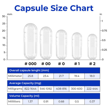 ATLEMISME Empty Vegan Capsules Size 1 – 100 Count | DIY Capsule Filling