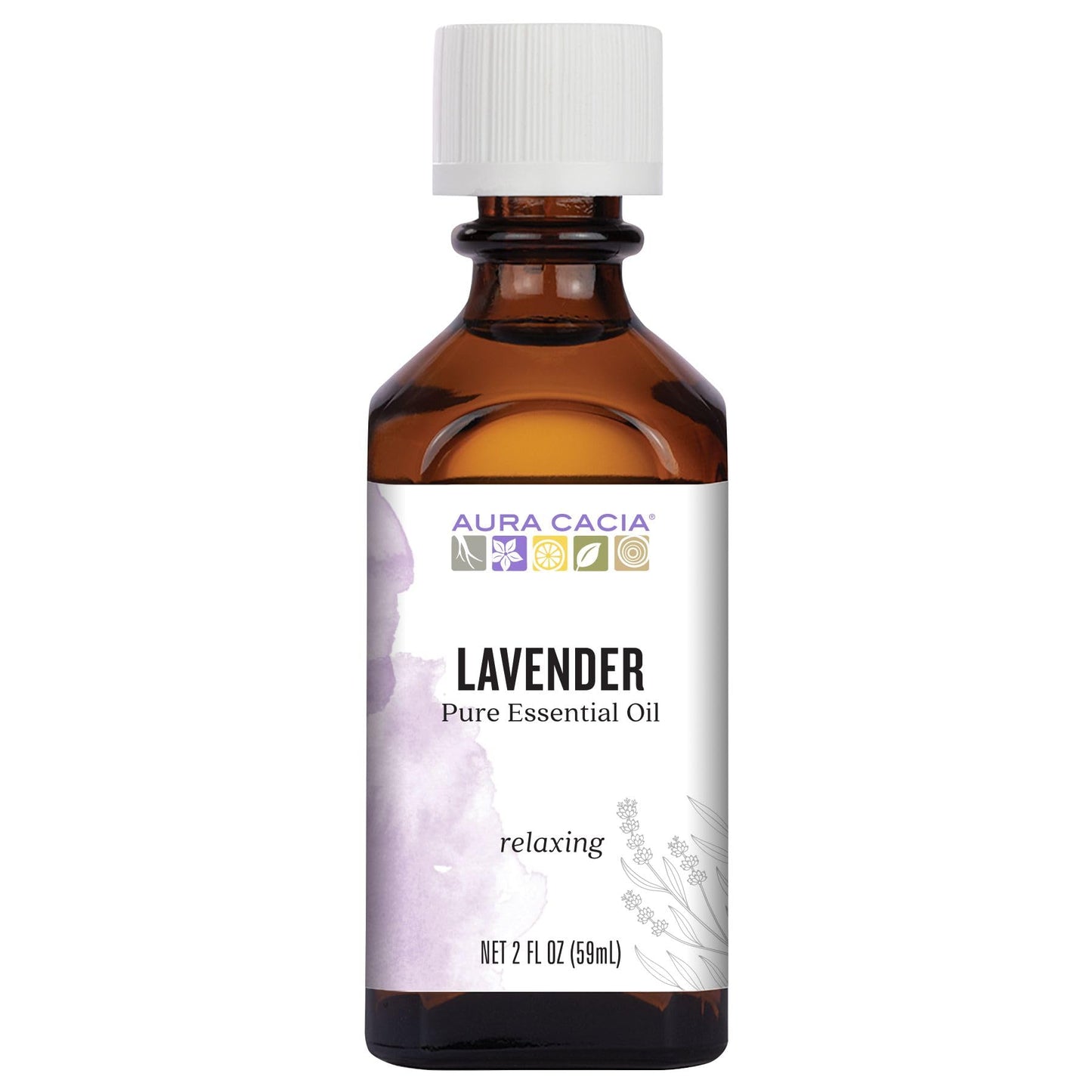 Aura Cacia Lavender Essential Oil 100% Pure Lavandula Angustifolia Oil – Aromatherapy for Diffusers, Body Care, Skincare, DIY Blends • 2 Fl Oz