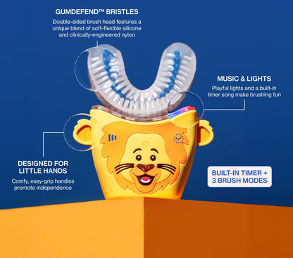 Autobrush Kids Electric Toothbrush – ADA-Approved U-Shaped, 5.1x Better Cleaning, 30s Full-Mouth 360° (Unicorn)