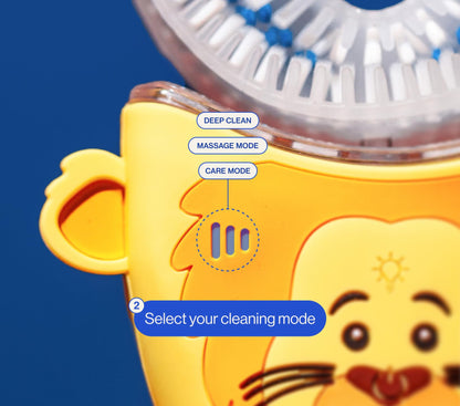autobrush Kids Electric Toothbrush – ADA-Accepted U-Shaped, Clinically Proven 5.1x Cleaner, 30s Full-Mouth 360-Degree Coverage, LED Lights & Music (Ages 6-8, Dinosaur)