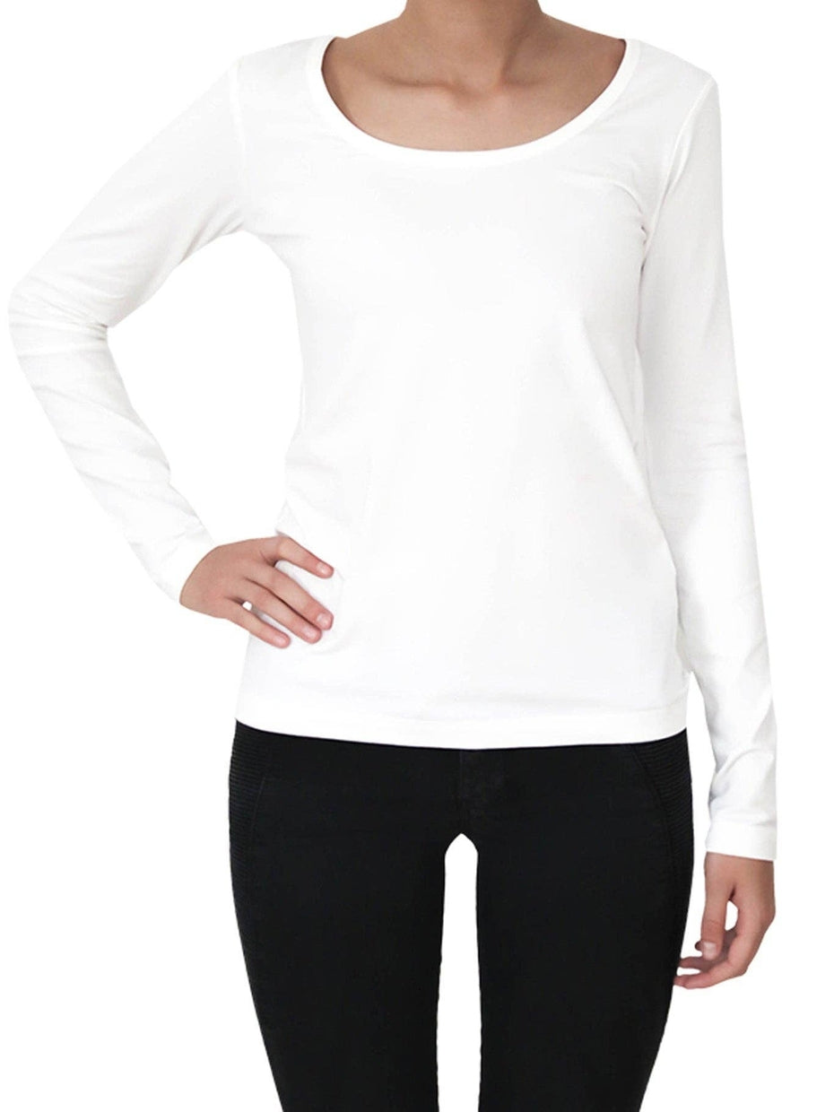 Organic Stretch Long Sleeve T-shirt: Womens