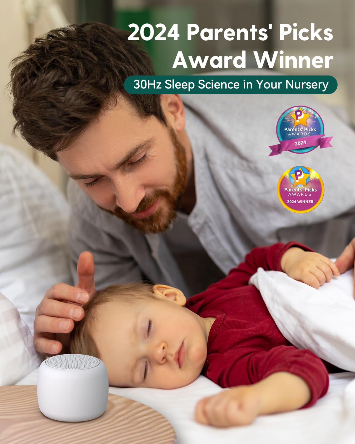 BABELIO White Noise Sound Machine 2-Pack – Pocket-Size, 15 Non-Looping Sounds, Timer & Memory