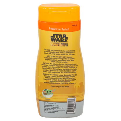 Baby Yoda Bubble Bath for Kids – 24 oz Citrus Starship Scent | Star Wars Mandalorian Bath Set with Stickers