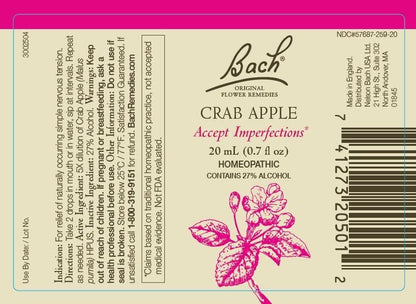 Bach Original Flower Remedies 2-Pack – Have Self-Respect (Crab Apple & Pine) 20mL x2