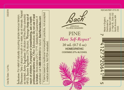 Bach Original Flower Remedies 2-Pack – Have Self-Respect (Crab Apple & Pine) 20mL x2