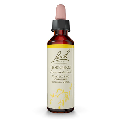 Bach Hornbeam Procrastinate Less – Natural Flower Remedy | 20mL Dropper | Vegan, Gluten Free