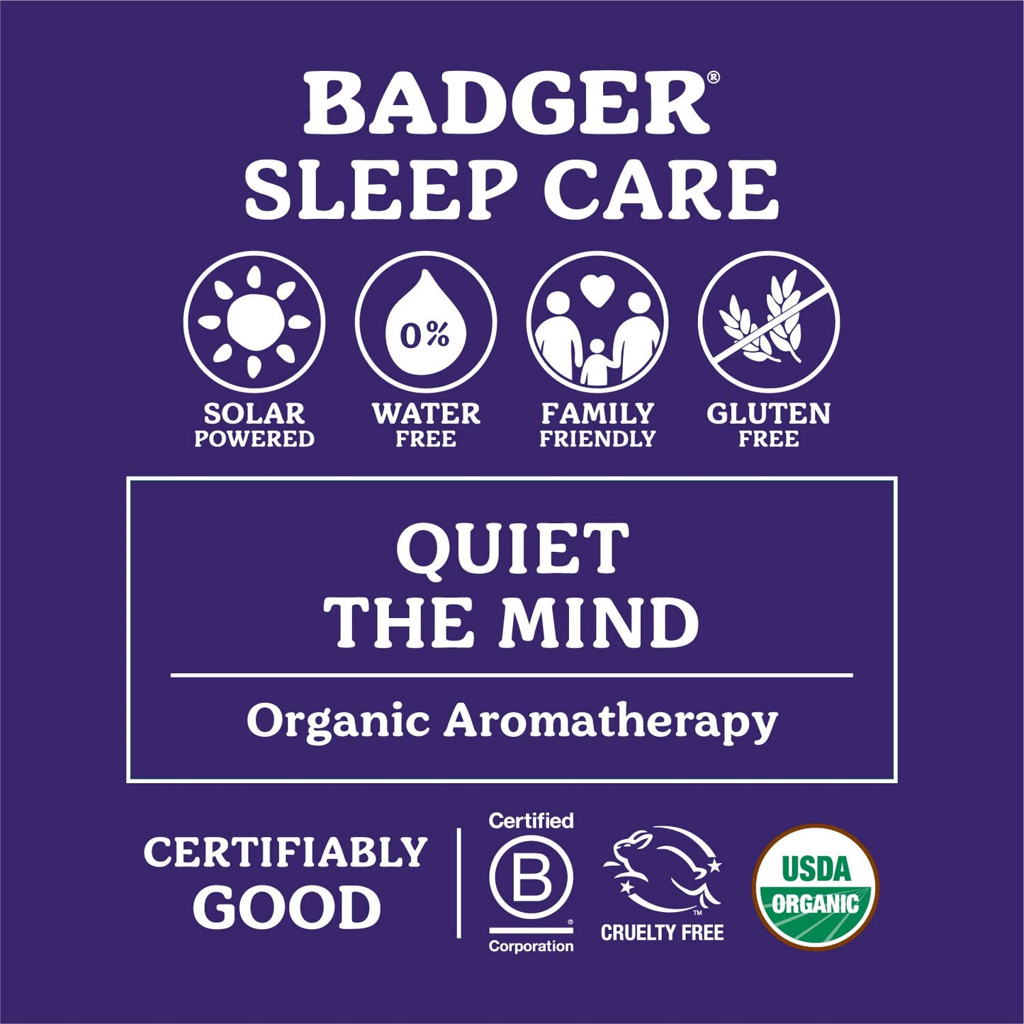Badger Sleep Balm – Organic Lavender & Bergamot Sleep Support (3-Pack, 0.75 oz Tin)