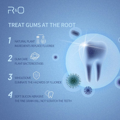 R&O Ageratum Whitening Toothpaste with Bamboo Charcoal – 3.53 oz | Removes Stubborn Stains & Fresh Breath