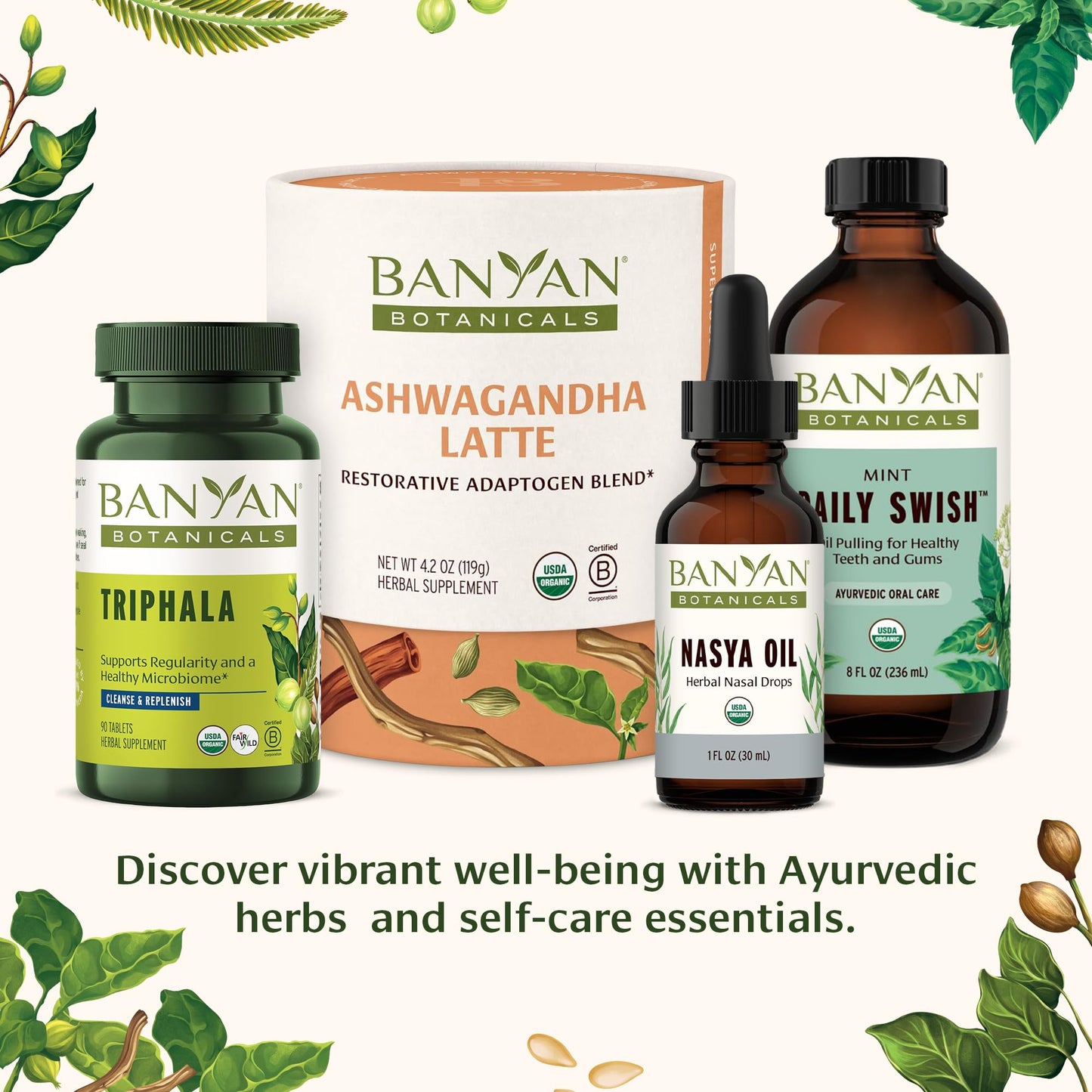 Banyan Botanicals Vata Massage Oil – Organic Ayurvedic Abhyanga Oil (8 oz)