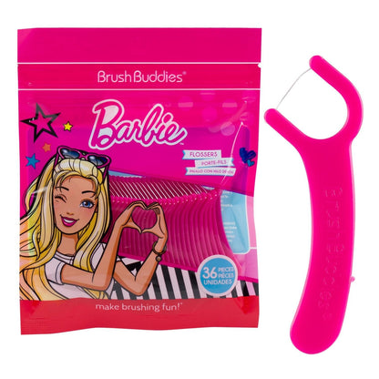 Barbie Oral Care Traveling Kit for Kids – Toothbrush Set with Cover, Toothpaste, Floss, and Travel Bag