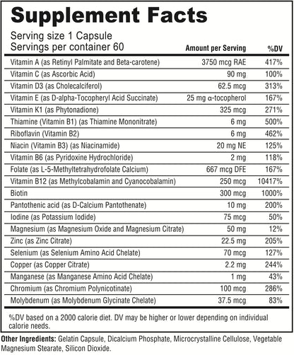 BariatricPal Multi-ADEK Bariatric Multivitamin Capsules (60 Count)