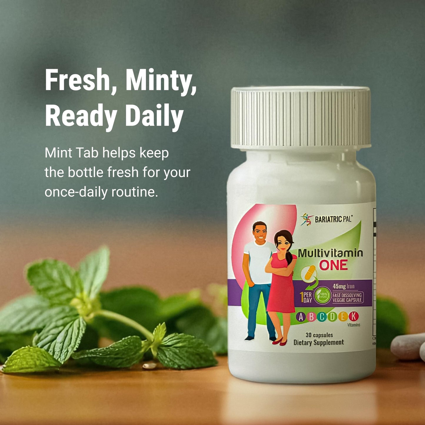 BariatricPal Multivitamin ONE 1 Per Day Iron Free Capsule - 30 Count