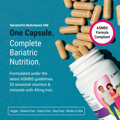 BariatricPal Multivitamin ONE 1 Per Day – 60mg Iron, 30 Count