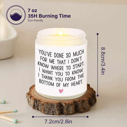 BaubleDazz Thank You Gifts for Women - Lavender Soy Wax Candle (7oz) - Appreciation Gift for Friends, Coworkers, Hostess