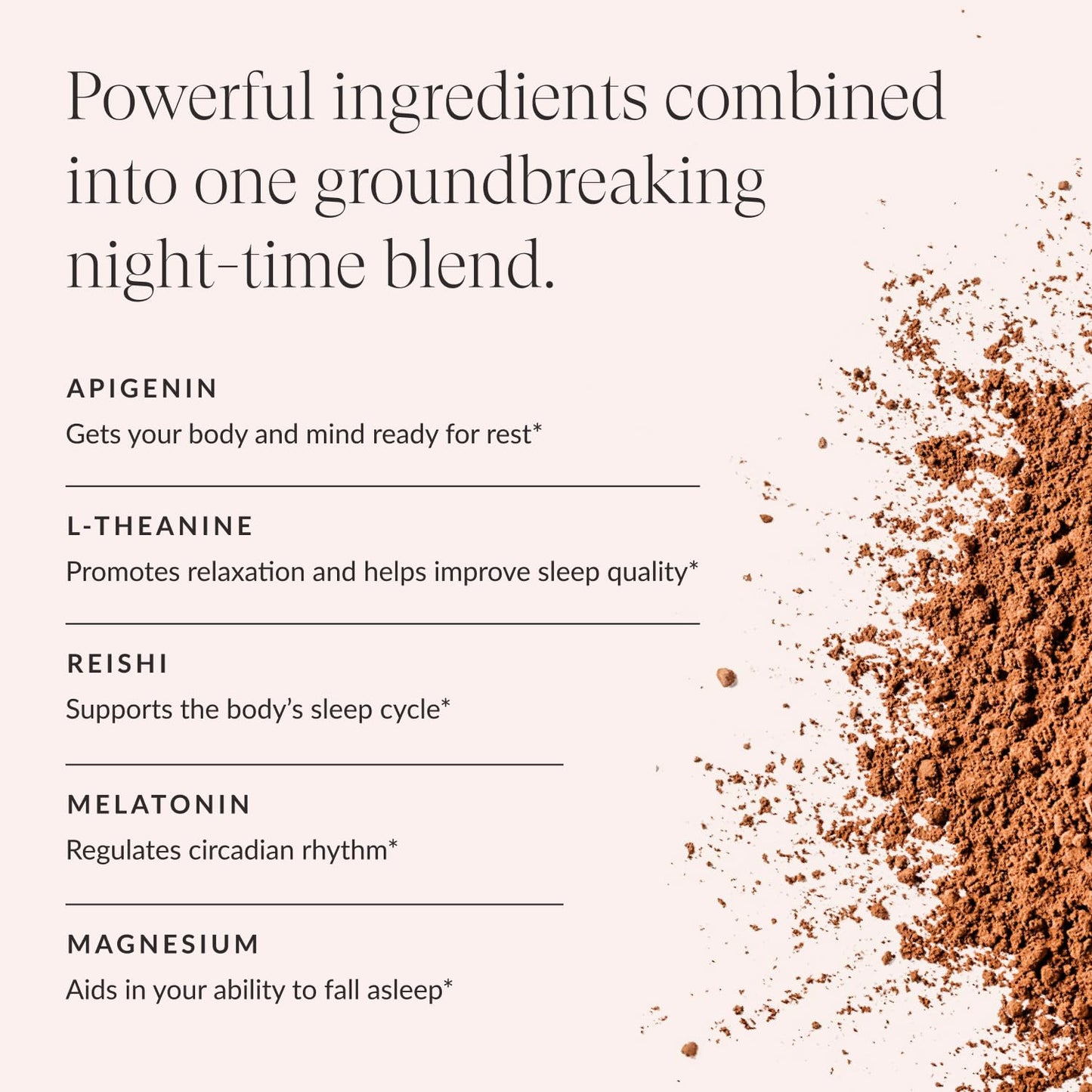 Beam Dream Sleep Powder – L-Theanine, Apigenin, Reishi & Magnesium | 30 Servings | Non-GMO
