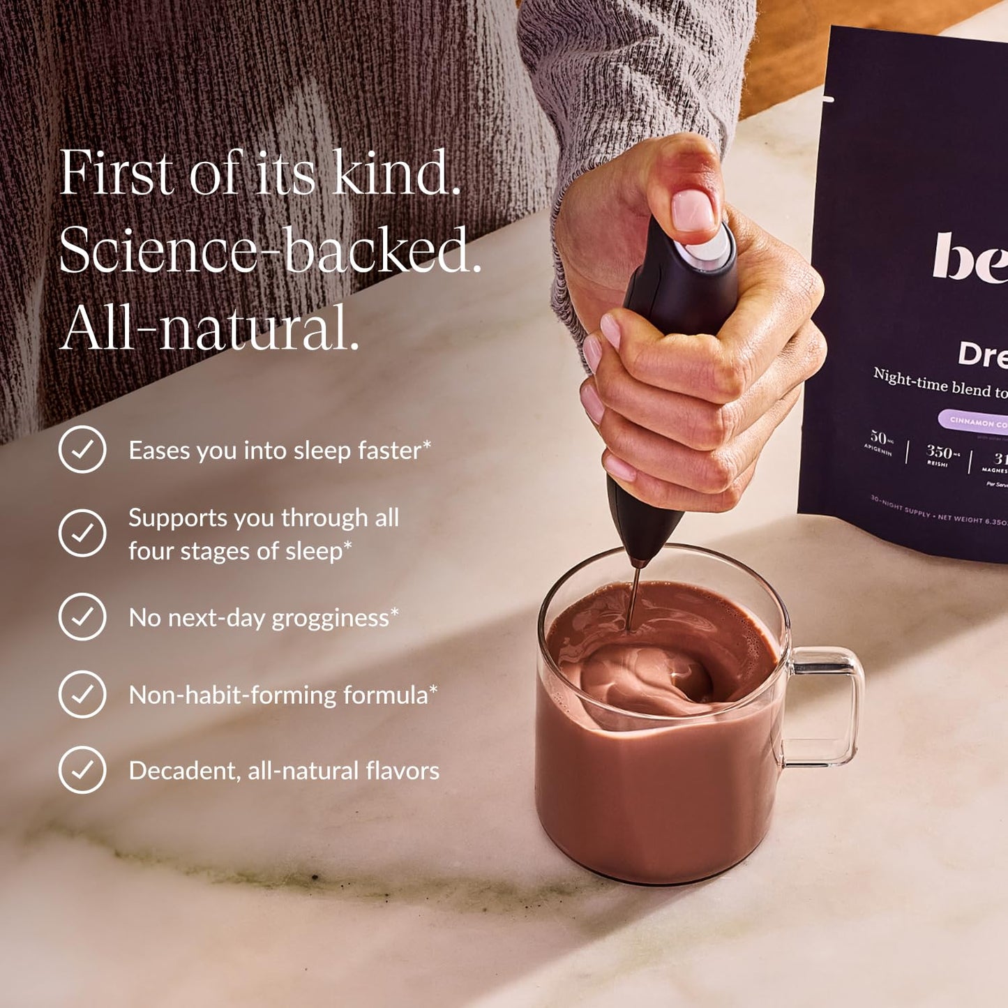 Beam Dream Sleep Powder – L-Theanine, Apigenin, Magnesium & Melatonin | Non-GMO, Third-Party Tested Sleep Support