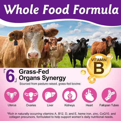Beef Liver Capsules for Women – Hormone Balance & Energy (60 Caps)