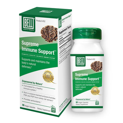 Bell Supreme Immune Support™ Mushroom Supplement - Turkey Tail Blend for Immune Support | 90 Capsules